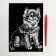 Engraving “puppy with a boot” with a metallic effect “silver” A5