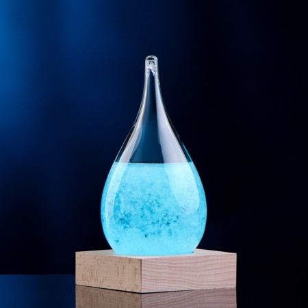 Barometer - Stormglass "drop" 12x6cm, mix-4