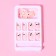 Follow nails “Tenderness”, 24 pcs, adhesive plates, square shape, glossy pink/white/black color