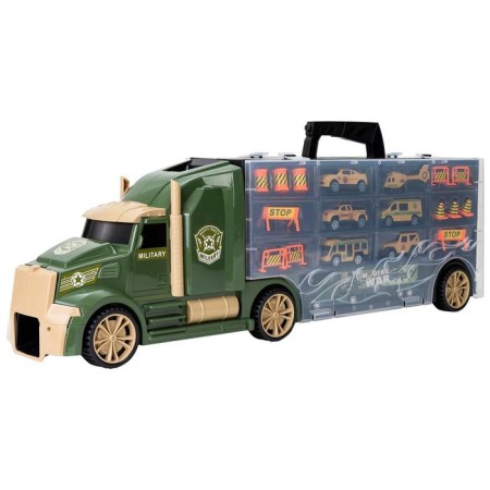 Auto -Vorot Case Givito Militari, with cars, with tunnel, green color, 64 cm-7
