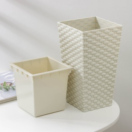 Kashpo for flowers with an insert "Ratang", insert 1.5 l, white color-3