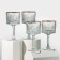 Elysia glass glasses set, 500 ml, 4 pcs, with a golden border