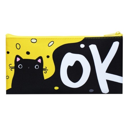 Penal soft, 1 department, 110 x 205 mm, flat, Hatber, antidepressant black/yellow NPK18089-2
