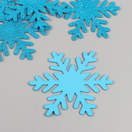 Decor for creativity "Snowflake" Blue, D-10 cm (set 5 pcs)-2