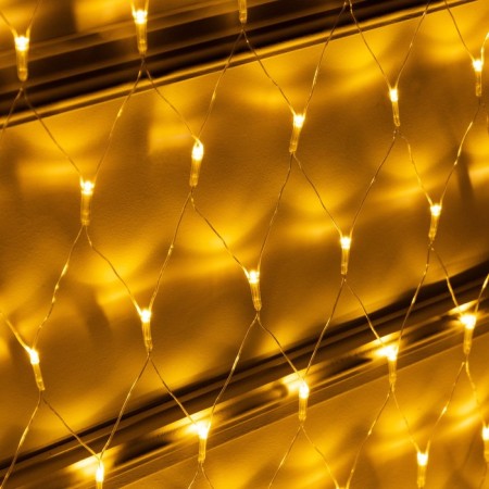 Girlyand "Network-Hero" 2 × 2 m, IP20, dark thread, 152 LED, warm white glow, 8 modes, 220 V-2