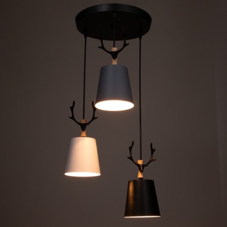 Lamp 2705/3 E27 40W black-white-gray 30x30x13-90 cm-2