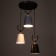 Lamp 2705/3 E27 40W black-white-gray 30x30x13-90 cm