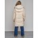Coat insulated winter female, size 48, beige color