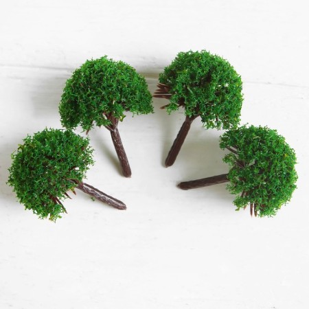 Miniature puppet, set 4 pcs "wood" size 1 pc: 2 × 2 × 3.5 cm, green color-2