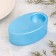 Cloth "narrow oval. Marble" from gypsum, 11.5x7x4cm, blue