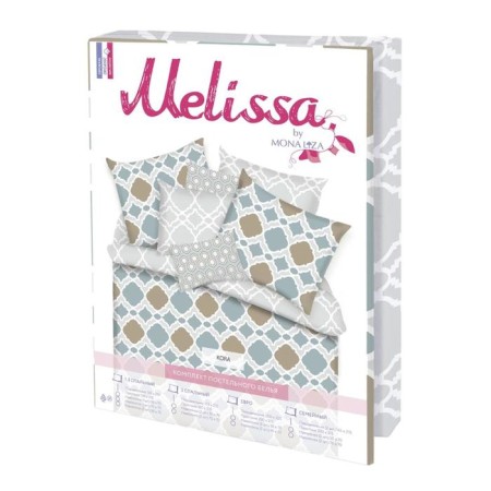 Bed linen duet Kora, size 200x215 cm, 145x210 cm - 2 pcs, 70x70 cm - 2 pcs-3