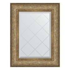Mirror with engraving in the baguette frame, vignet Ancient bronze 109 mm, 60x78 cm