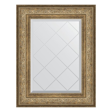Mirror with engraving in the baguette frame, vignet Ancient bronze 109 mm, 60x78 cm
