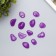 Decor for creativity plastic shines in the dark "purple pebbles" set of 12 pcs