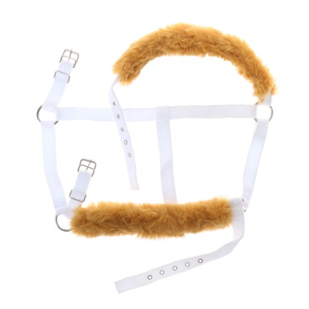 Nylon disin again with a fleece lining, adjustable size, white-5