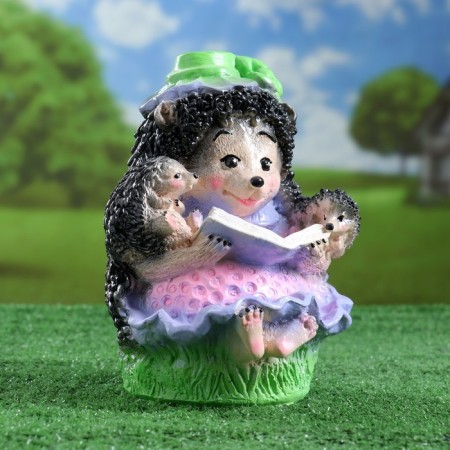 Garden figure "Hedgehog with a book" 25x17cm-5