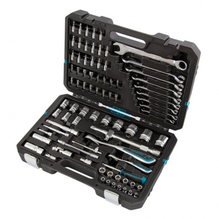 Tool set GROSS 14149, 82 before, 120 teeth, CRV, 1/4 ", 1/2"