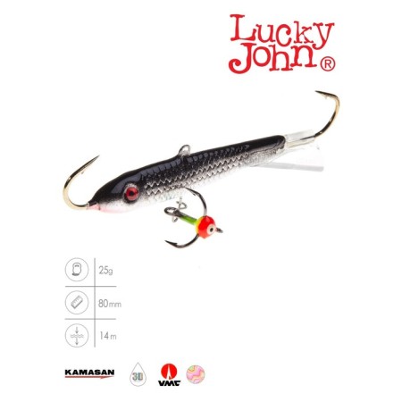 Balancir Lucky John Classic 8 + tee, 8 cm, color 13h blister
