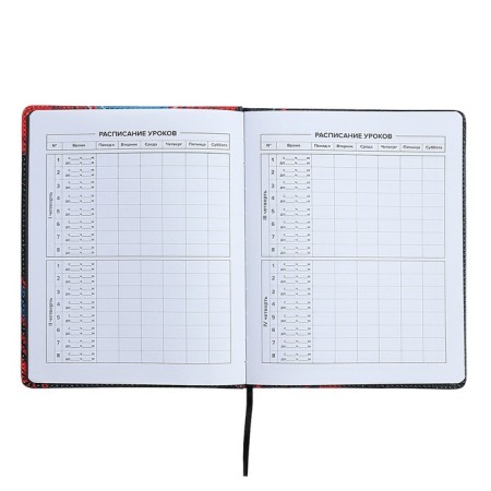 Universal Diary Grade 1-11, 48 sheets "Supercar", solid cover of artificial leather, lies, universal cheat sheet, block 80 g/m2-5