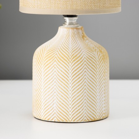 Hand lamp with lampshade Risalux "Sharon", E14, 40 W, coffee with milk, 13 × 13 × 27 cm-3