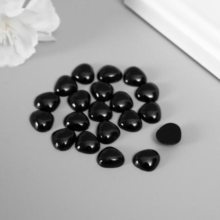 Decorative spouts for creativity, 10x10 mm, 20 pcs., Black, Treasure Island