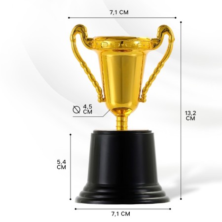 Cup 063C, award figure, gold, plastic stand, 13.2 x 7.1 x 7.1 cm.-1