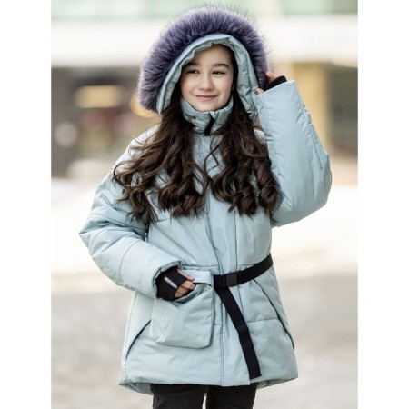 Jacket for girls, height 170 cm, green color