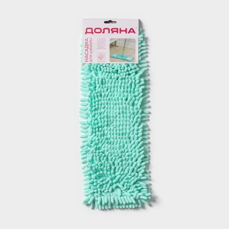 Nozzle for a flat mop of the share "pastel", 43 × 13 cm, microfiber booklies, 80 grams, mint color-5
