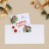 Mini-postcard "Bullfins", 7 x 7 cm, New Year