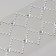 Stick plastic rhinestone "Pattering from a rhombus" silver 35x8 cm