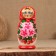 Matryoshka "Anna", red-white dress matte, 5-doll, 19 cm