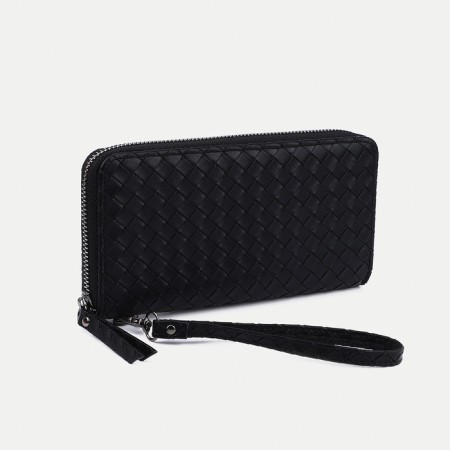 Women's wallet with lightning, black color