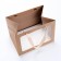 Gift package with a wide bottom and window 25 x 19 x 18 cm, craft