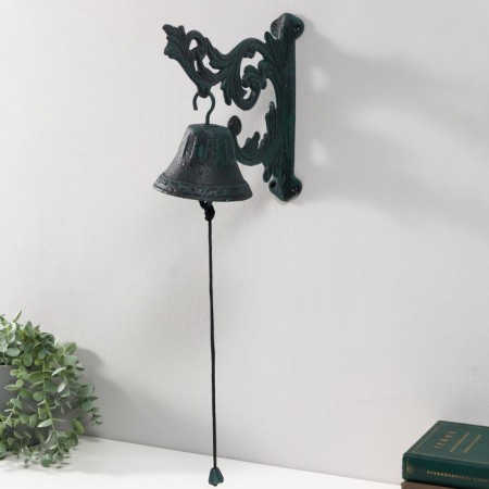 Bell Souvenir Cast iron "Fluffy leaves" Patina 24x11.5x28.5 cm-1