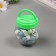 Glue tape plastic in the jar "White and gray-blue" NR 40 pcs 1.2 cm, dl. 0.9 m 7x7x9 cm