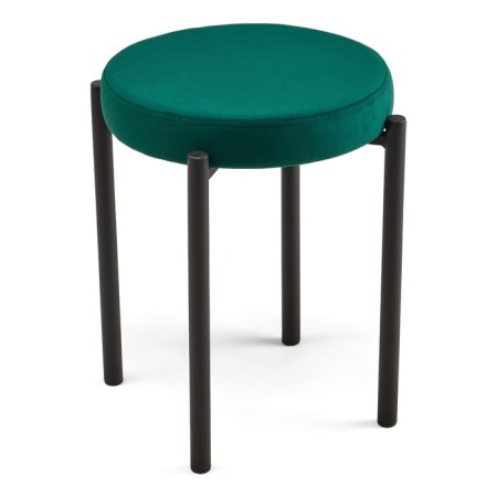 The stool "Olivia" Velutto 33, Green