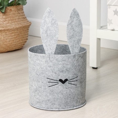 Organizer for storage Funny "Hare", 24 × 24 × 22 cm, 8 l, color gray color