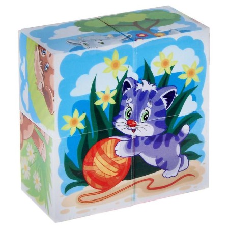 Cubes "Pets. Kids ", 4 pieces-1
