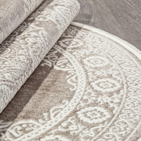 Oval carpet Kardlen Marmaris, size 77x150 cm, color Cream/D.Beige-2