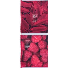 Notebook of 48 sheets in a cage on the crest Viva Magenta, cover coated cardboard, Soft Touch, mix