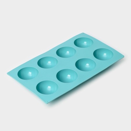 Baking uniform "Permeosphere", silicone, 29 × 17 cm, 8 cells (D = 5.8 cm), MIX color-3