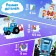 New Year's creative set of puzzles "Blue Tractor"