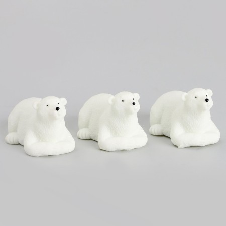 Miniature Puppet "White Bear", set of 3 pcs., Size 1 pc. - 2.5 × 2 × 3.5 cm-2