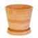 Pot for flowers and plants with a pallet, 1l new terracotta 14x14x12cm