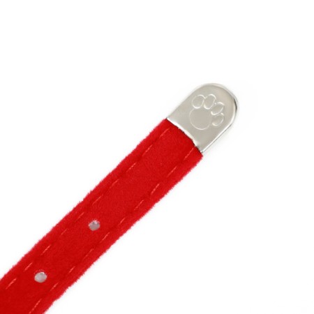 Belch collar with hearts, 32 x 1 cm, Osh 23-29, textiles and leatherette, red-7