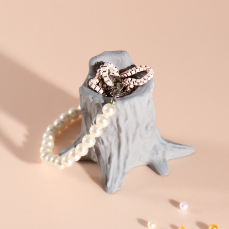 Interior subject "stump" height 6 cm gray-6