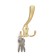 Hook furniture tundra TKT004, three -rod, matte gold