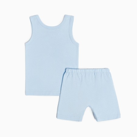 A set for a boy (T -shirt, panties), blue/dino color, height 116 cm-2