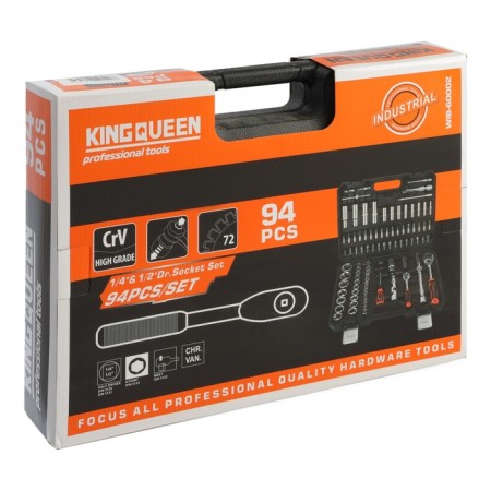 Car tools Kingqueen Wib-60002, 72 tooth, 1/2 1/4 ", 94 subjects-3