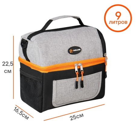 Kholine Pro, 9 L, 25x22.5x16.5 cm bag, waterproof, black and gray-4